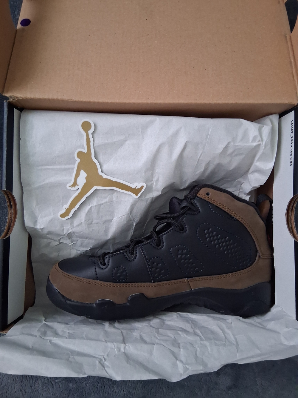 Jordan High-Top Sneakers in Black and Brown